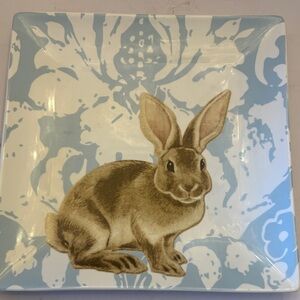 Grace Blue and White Rabbit Plate